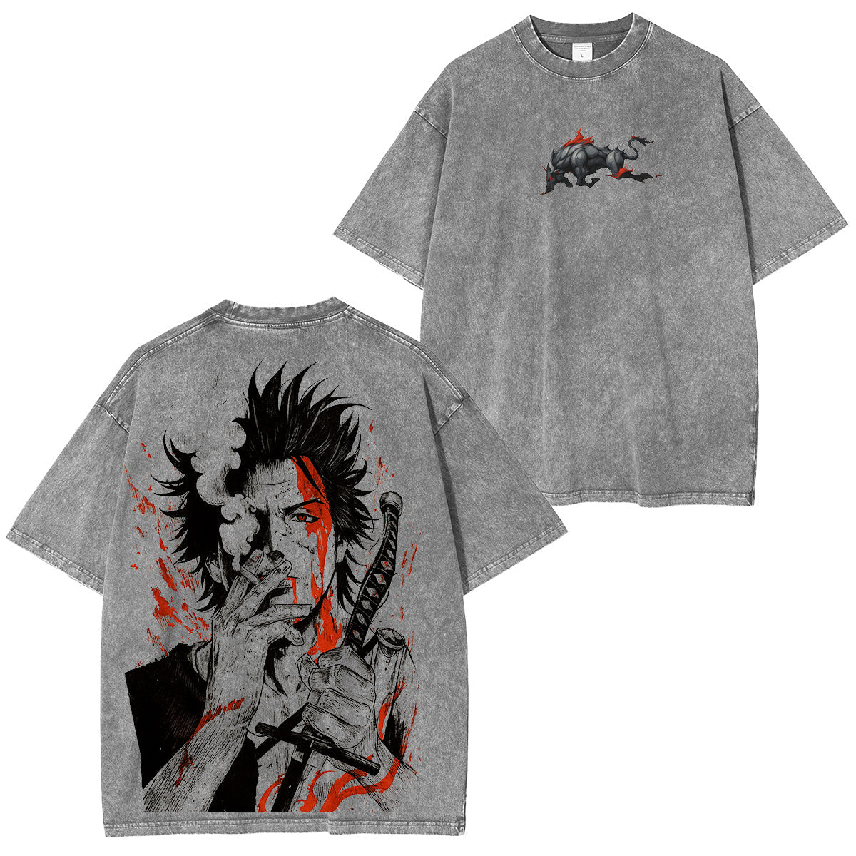 Yamisukehiro Black Clove Anime Unisex Washed T-Shirt
