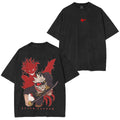 Asta and Liebe Design Black Clover Anime Double Printed Vintage Washed Tee Unisex