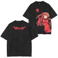 Asuka Langley Soryu Washed Oversize Anime Shirt