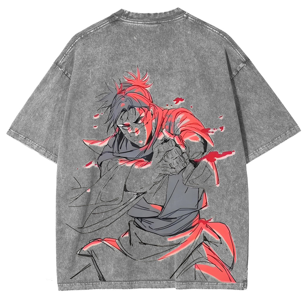 JujutsuKaisen Choso - JJK CursedWomb Anime Printed Vintage Washed Tee Unisex