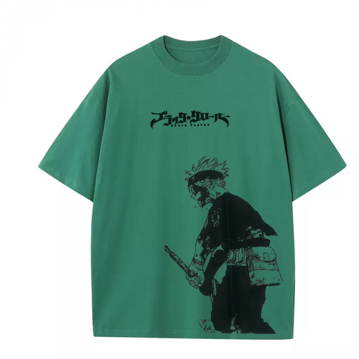 Asta x Black Bulls Black Clover Anime Double Printed Vintage Washed Tee Unisex