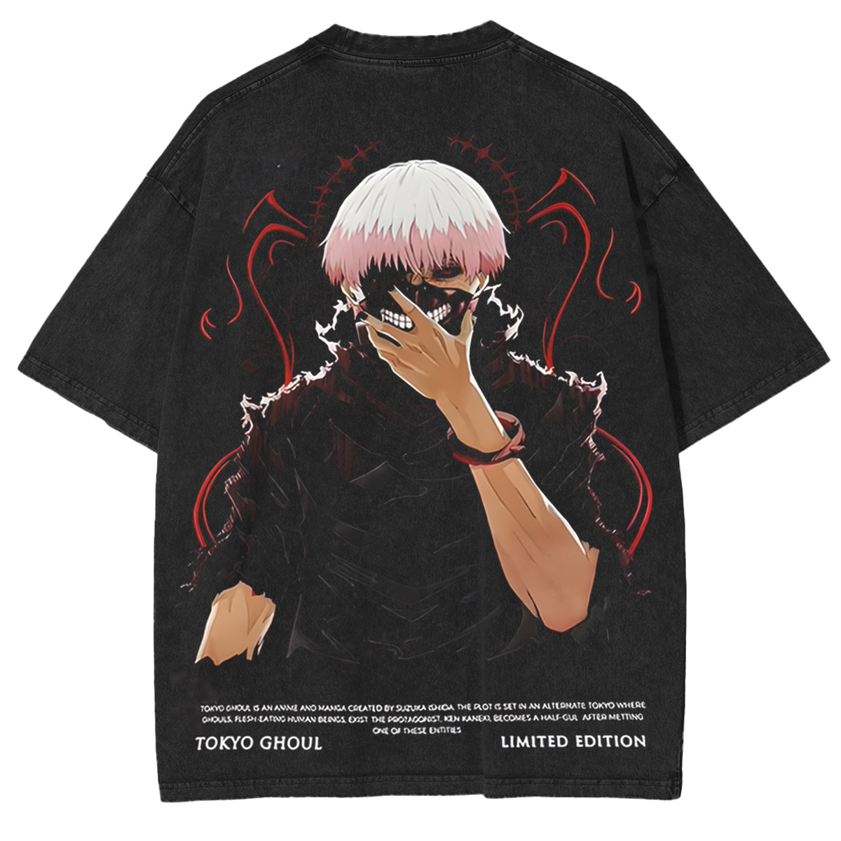 Tokyo Ghoul Tee ¨C Ken Kaneki Vintage Washed Oversize Shirt