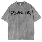 Black Clover Vintage Washed Oversize T-Shirt