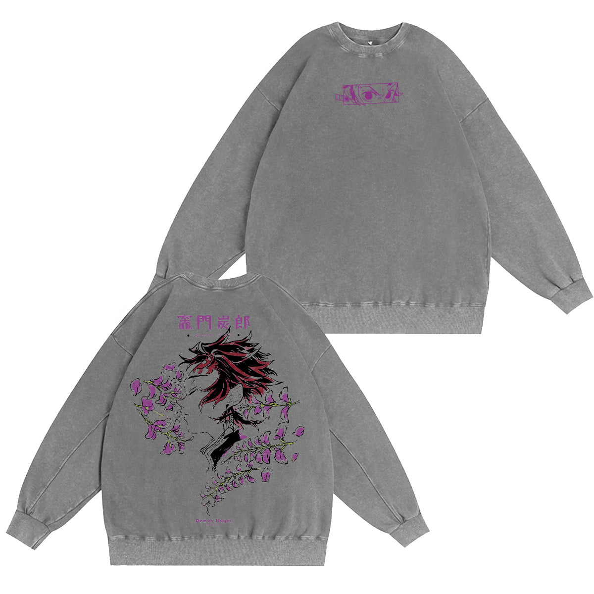 Demon Slayer:Kamado Tanjiro Vintage washed T-shirt/Crewneck/Hoodie