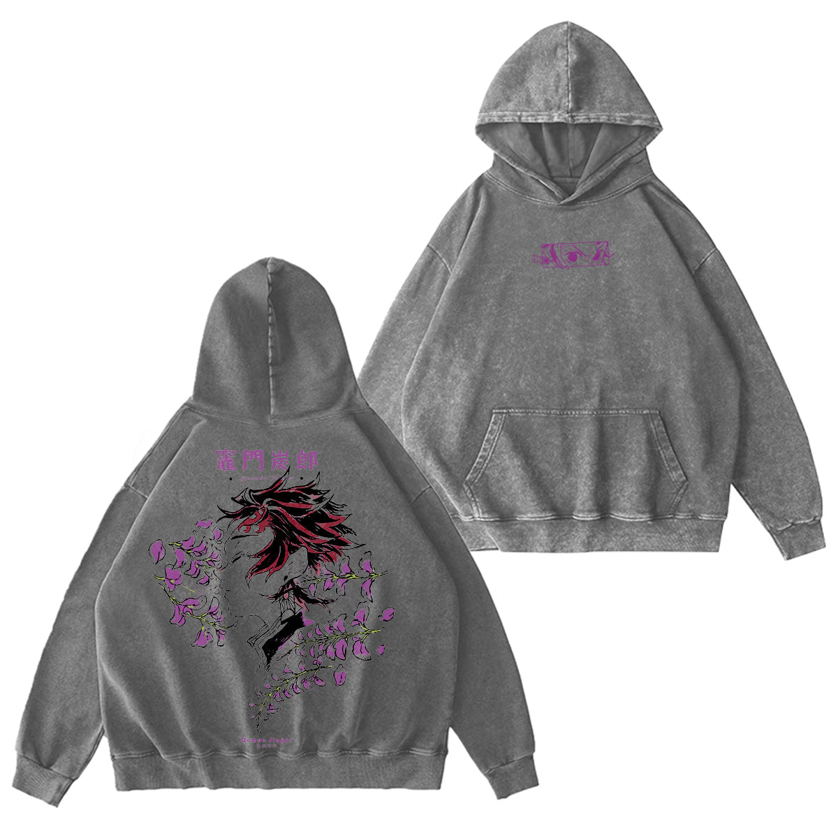 Demon Slayer:Kamado Tanjiro Vintage washed T-shirt/Crewneck/Hoodie