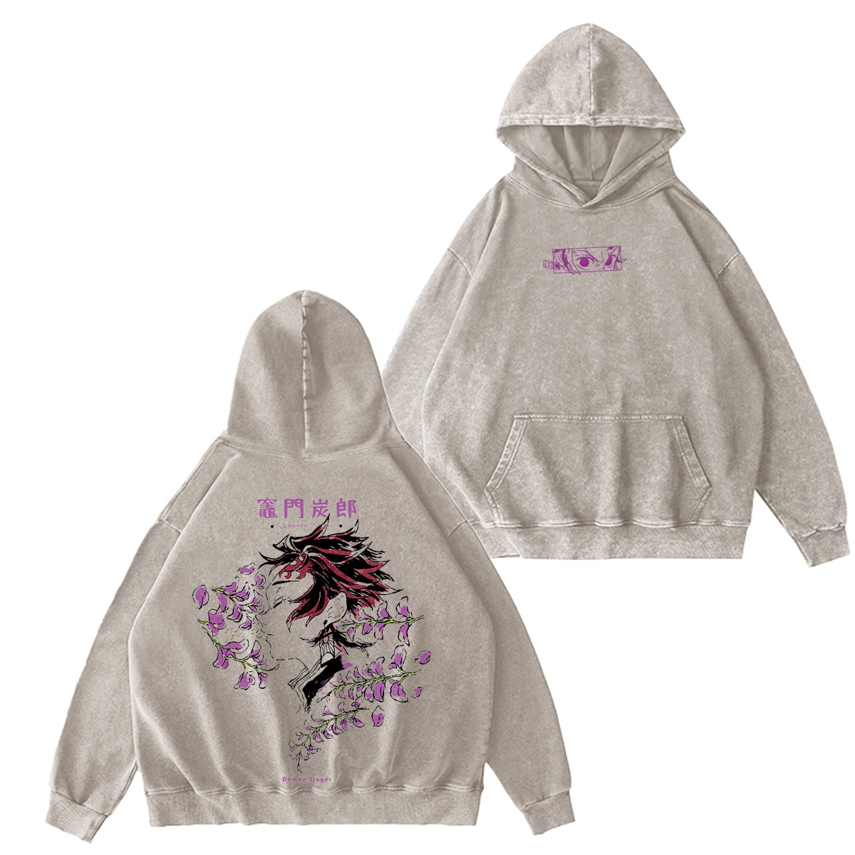 Demon Slayer:Kamado Tanjiro Vintage washed T-shirt/Crewneck/Hoodie