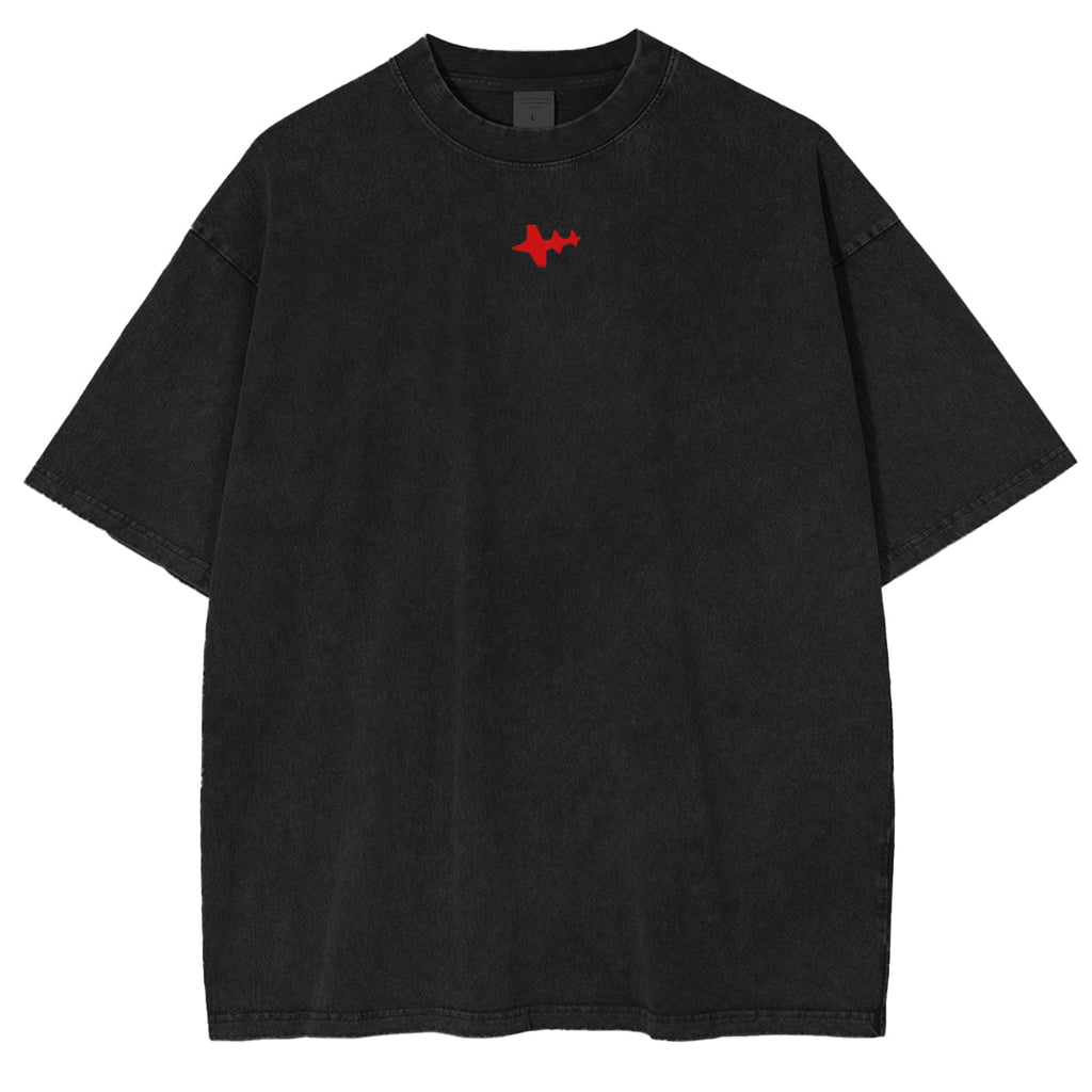 Asta and Liebe Design Black Clover Anime Double Printed Vintage Washed Tee Unisex