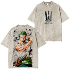 One Piece Roronoa Zoro Vintage washed T-shirt/Crewneck/Hoodie