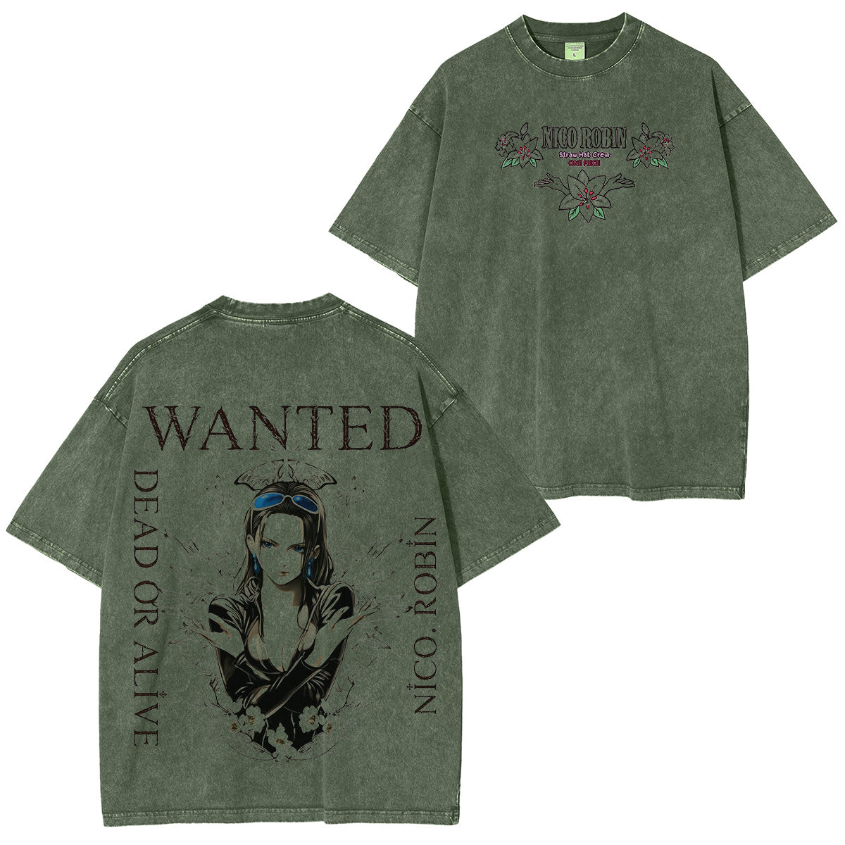ONE PIECE Nico Robin Vintage Washed Tee