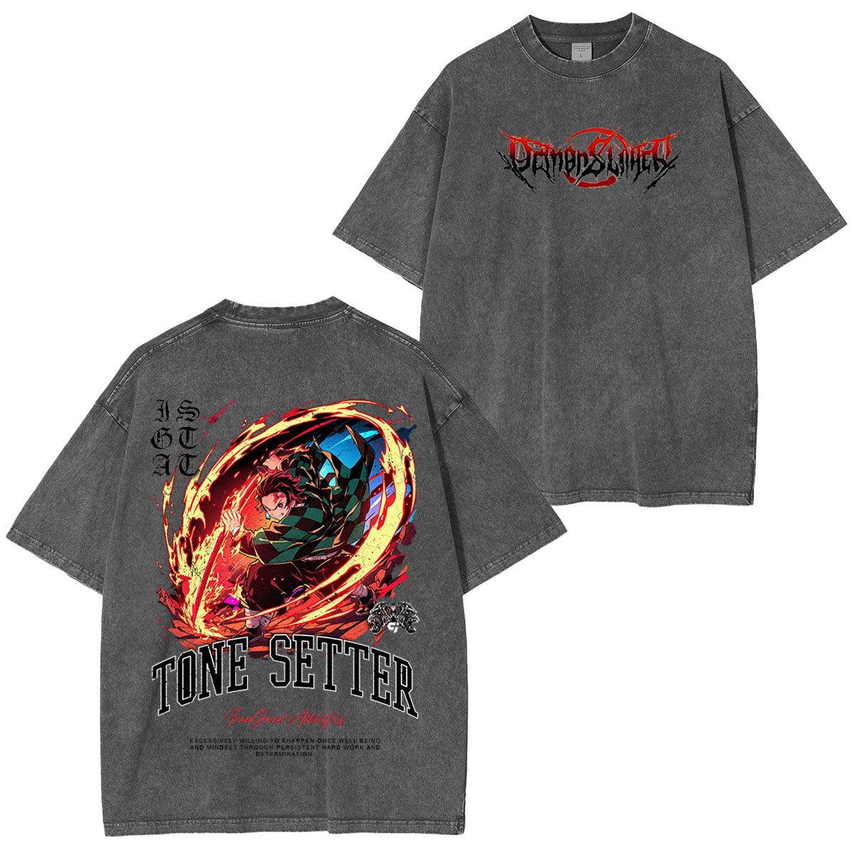 Anime Movie Demon Slayer Vintage Washed T-shirt/Crewneck/Hoodie