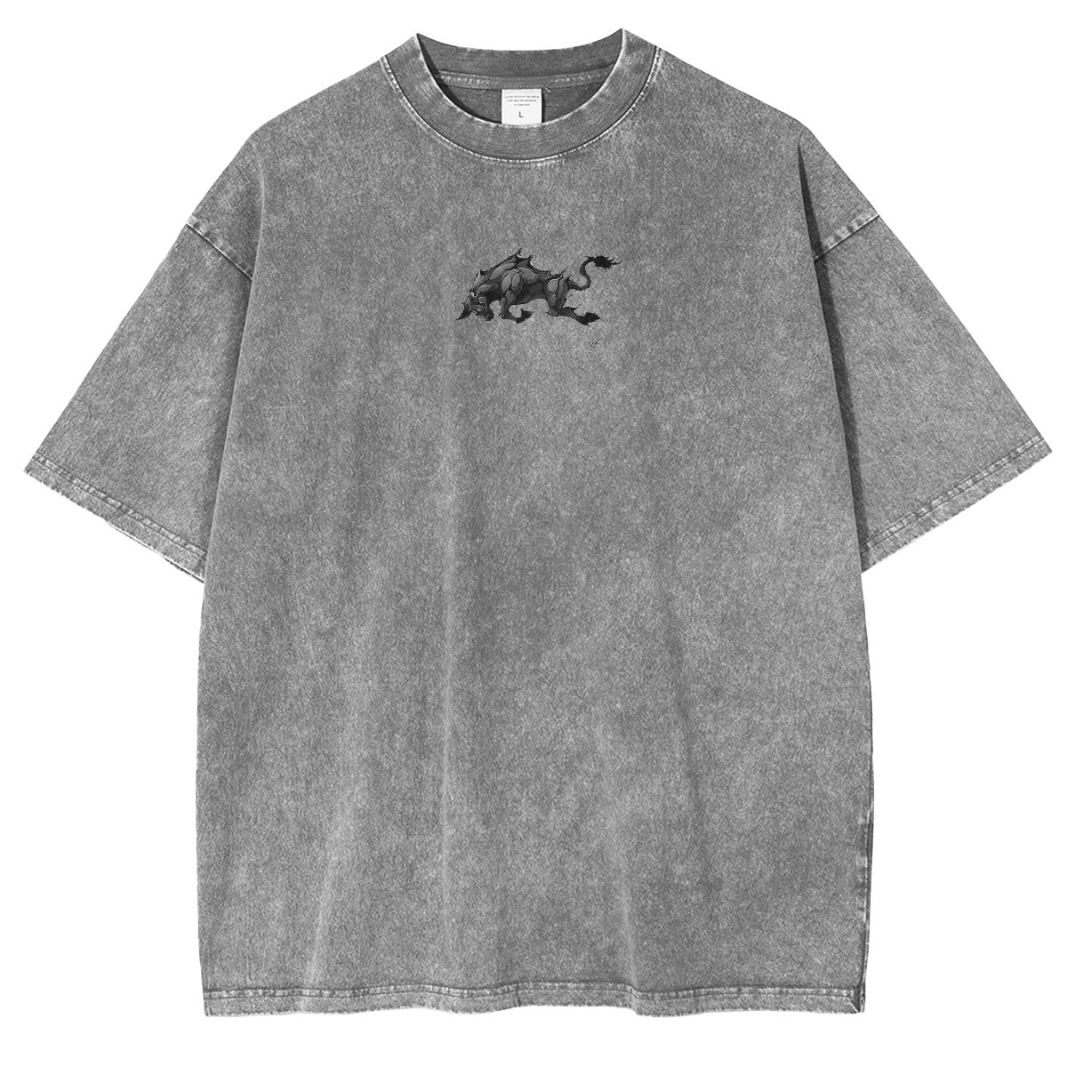 Asta x Black Bulls Black Clover Anime Double Printed Vintage Washed Tee Unisex