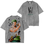 One Piece Roronoa Zoro Vintage washed T-shirt/Crewneck/Hoodie