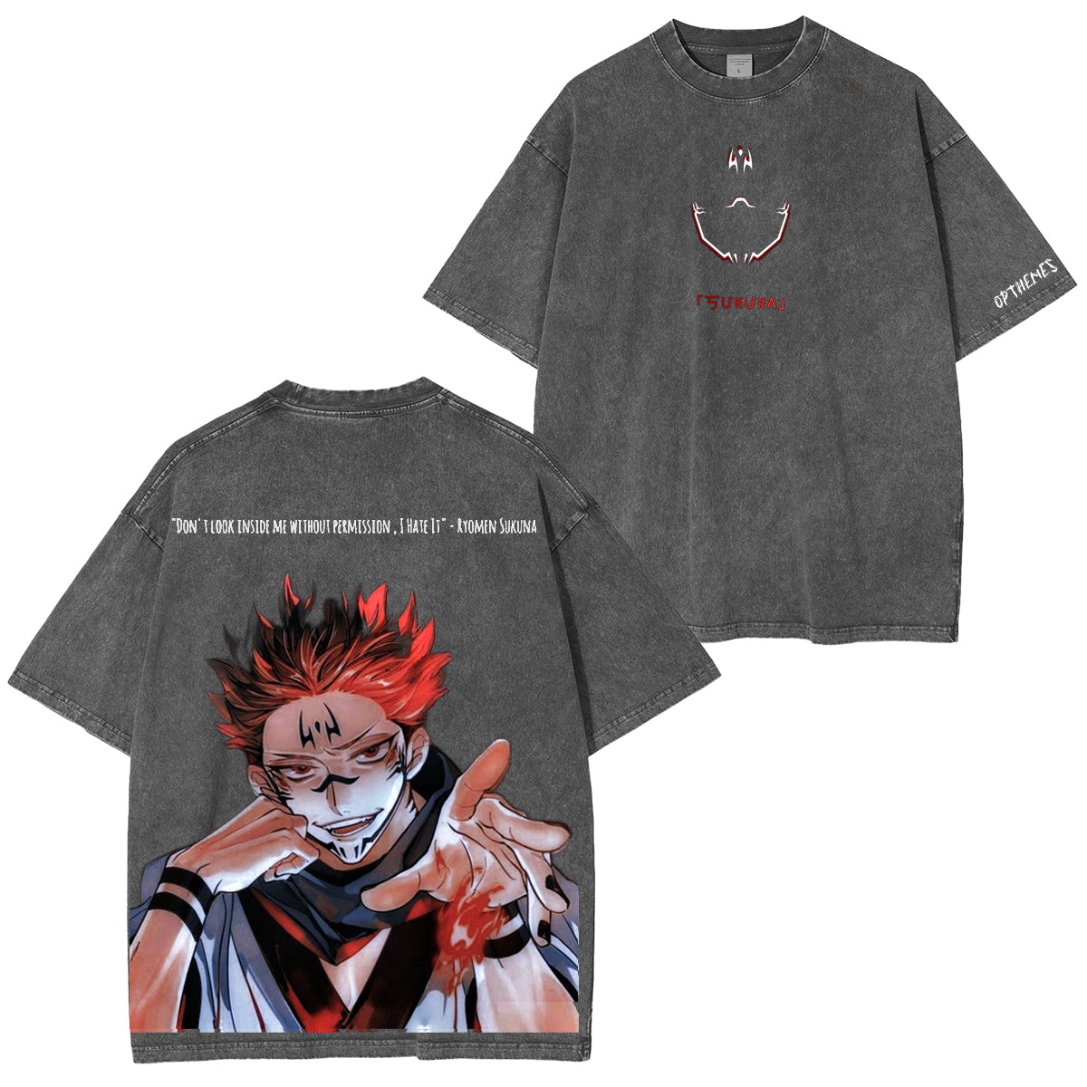 Jujutsu Kaisen :Ryomen Sukuna Vintage washed T-shirt/Crewneck/Hoodie