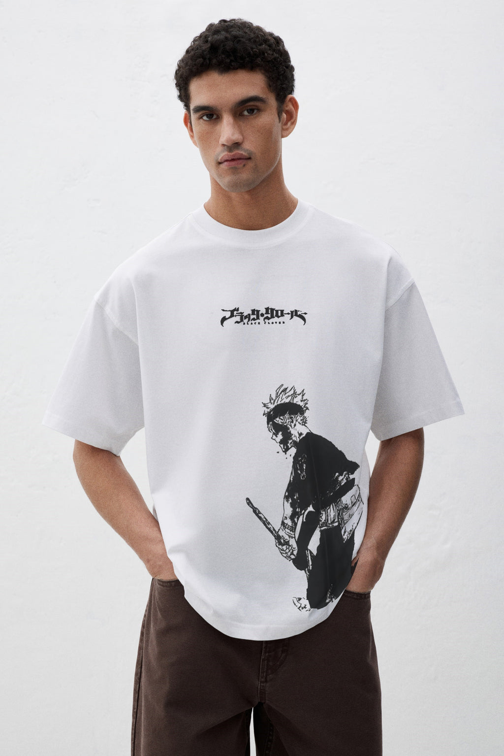 Asta x Black Bulls Black Clover Anime Double Printed Vintage Washed Tee Unisex