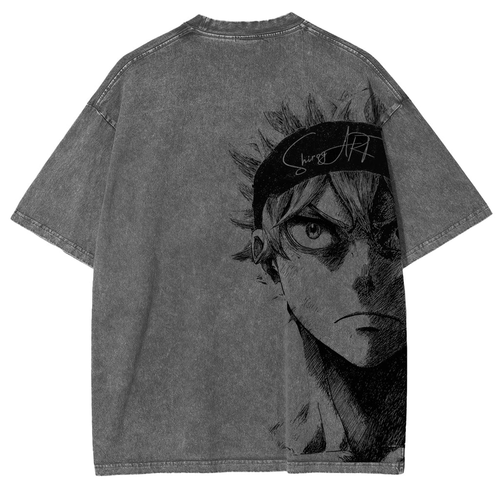 Black Clover Anime Double Printed Vintage Washed Tee Unisex