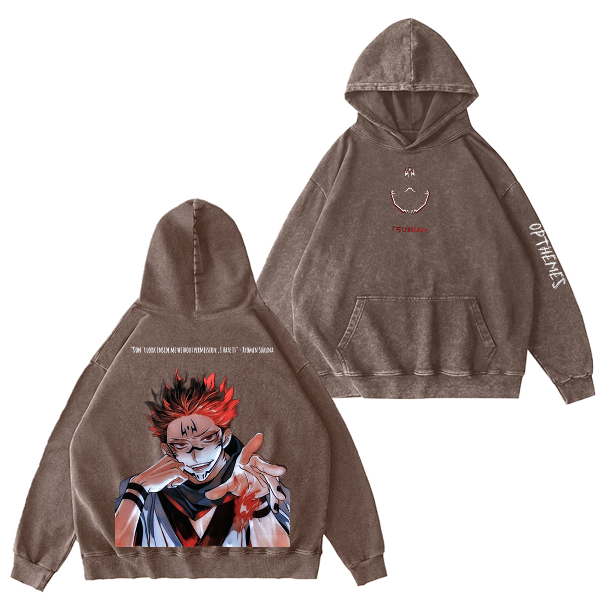 Jujutsu Kaisen :Ryomen Sukuna Vintage washed T-shirt/Crewneck/Hoodie