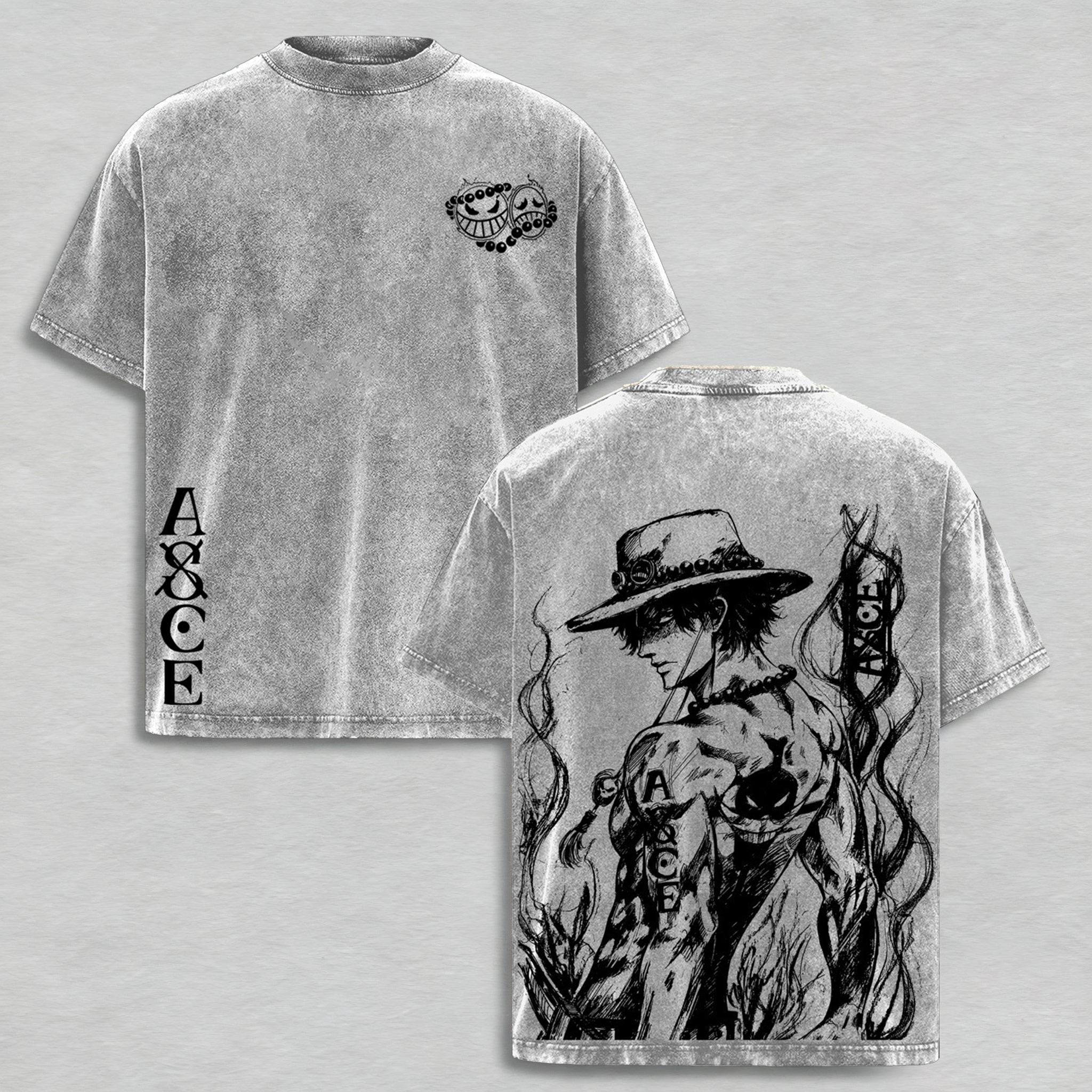 One Piece : Portgas D. Ace Vintage Washed T-shirt/Crewneck/Hoodie