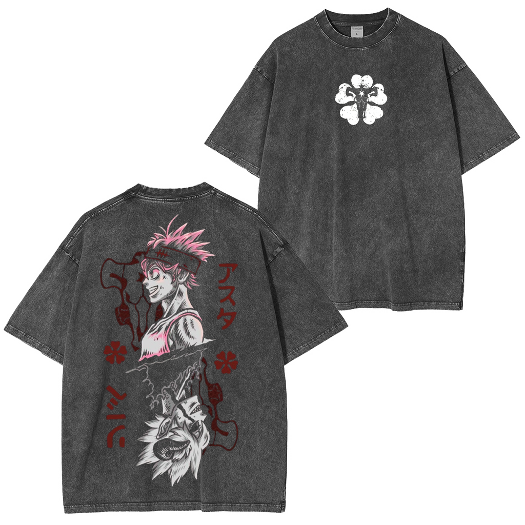 Black Clover Vintage Washed T-shirt/Crewneck/Hoodie