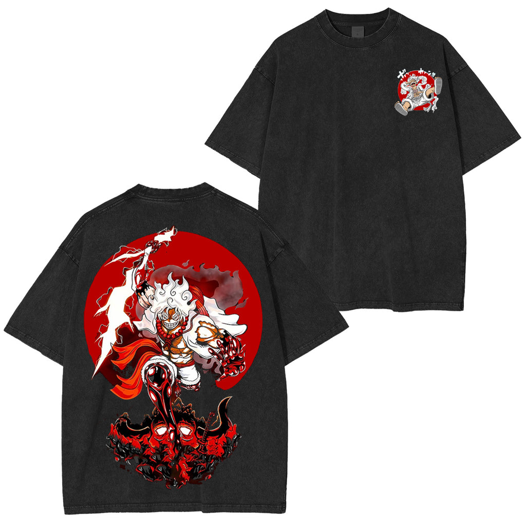 Luffy Gear 5 One Piece Washed T-shirt/Crewneck/Hoodie