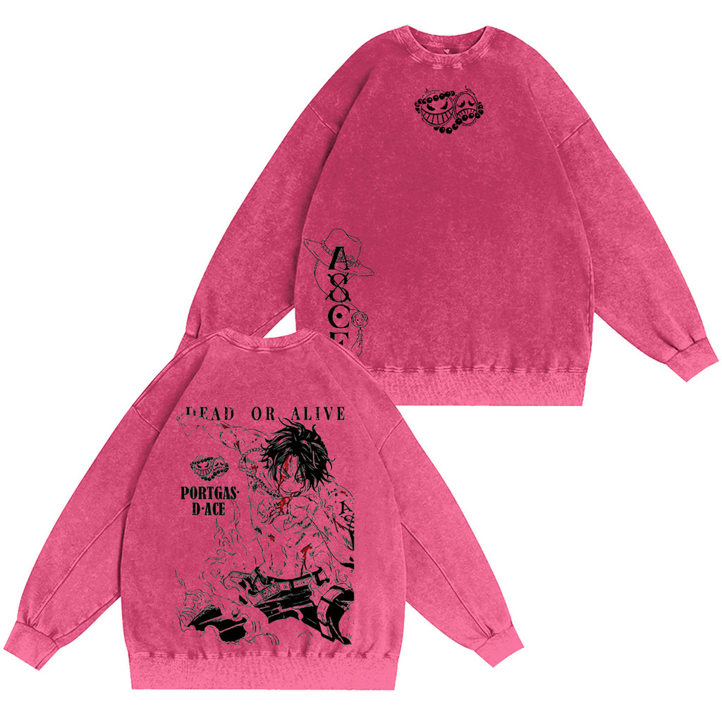 One Piece Washed T-shirt/Crewneck/Hoodie