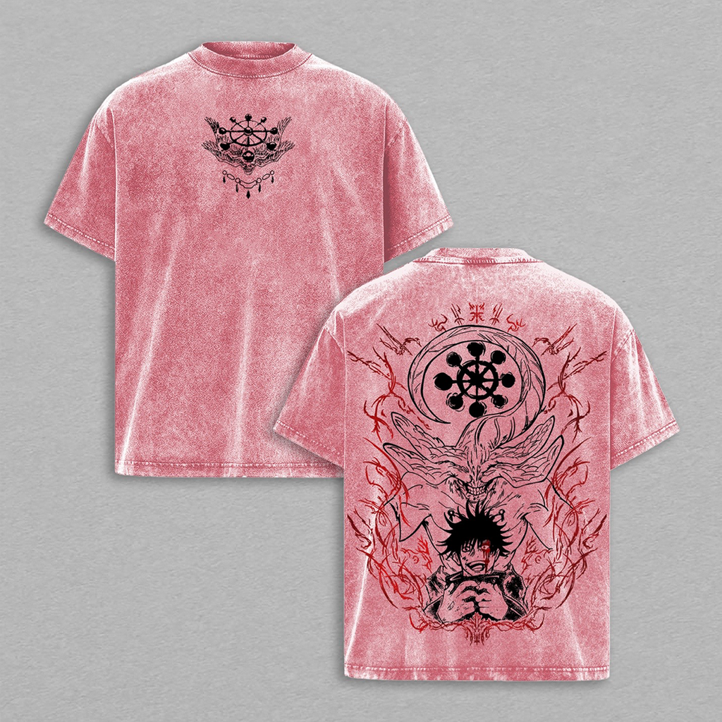 Jujutsu Kaisen Mahoraga Anime Unisex Washed T-Shirt/HOODIE