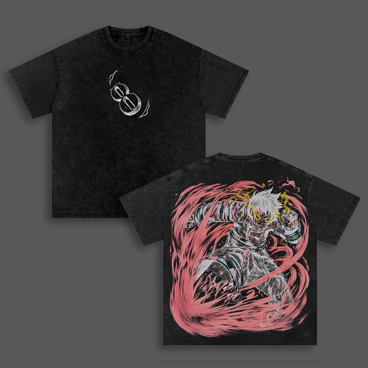 Fire Force Shinra Washed T-shirt/Crewneck/Hoodie
