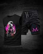 Dragon Ball Z Themed Sports Vest and Shorts Set