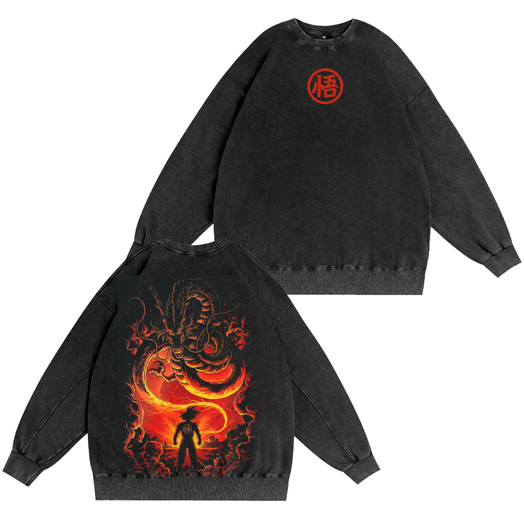 Dragon Ball Anime Oversize Washed T-shirt/Crewneck/Hoodie