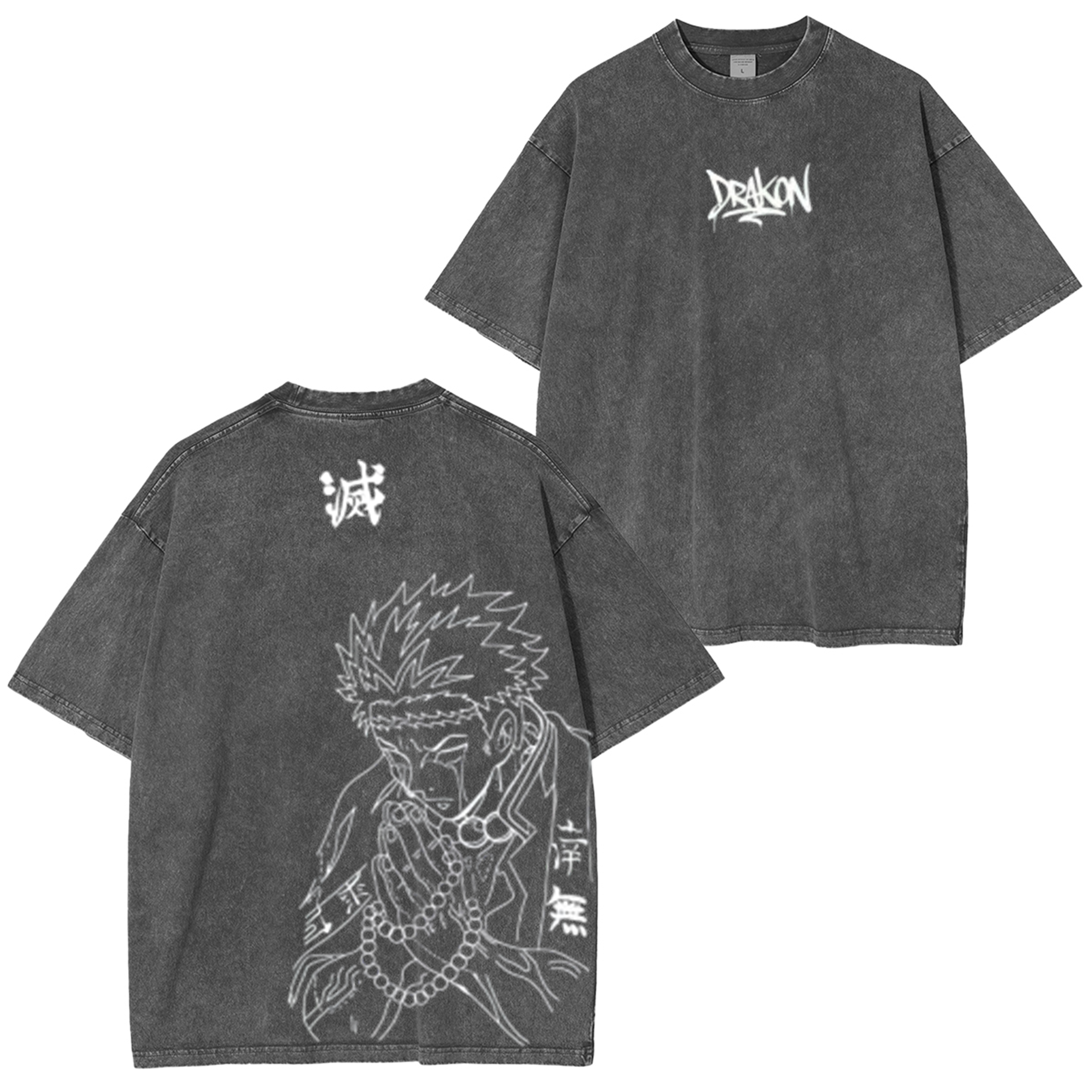 Demon Slayer Anime Unisex Washed T-Shirt