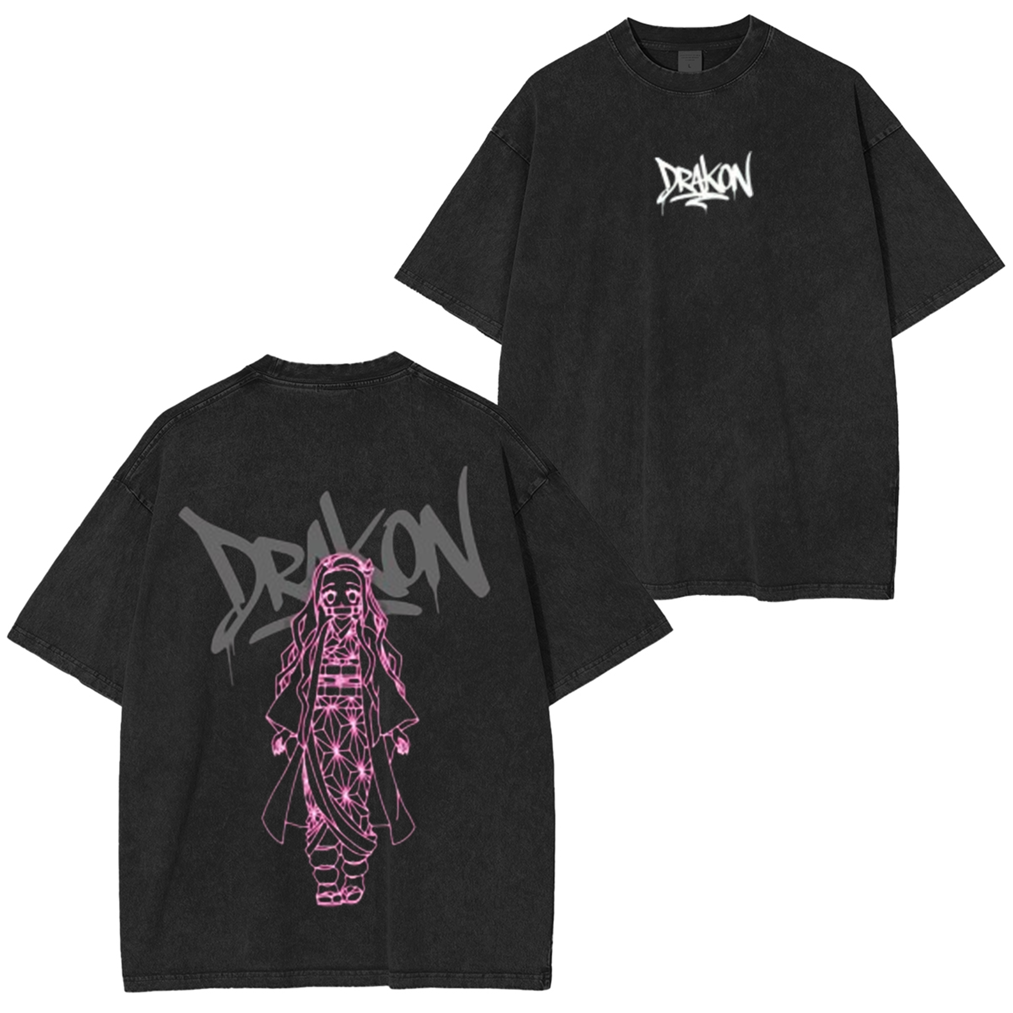 Demon Slayer Nezuko Kamado Anime Unisex Washed T-Shirt
