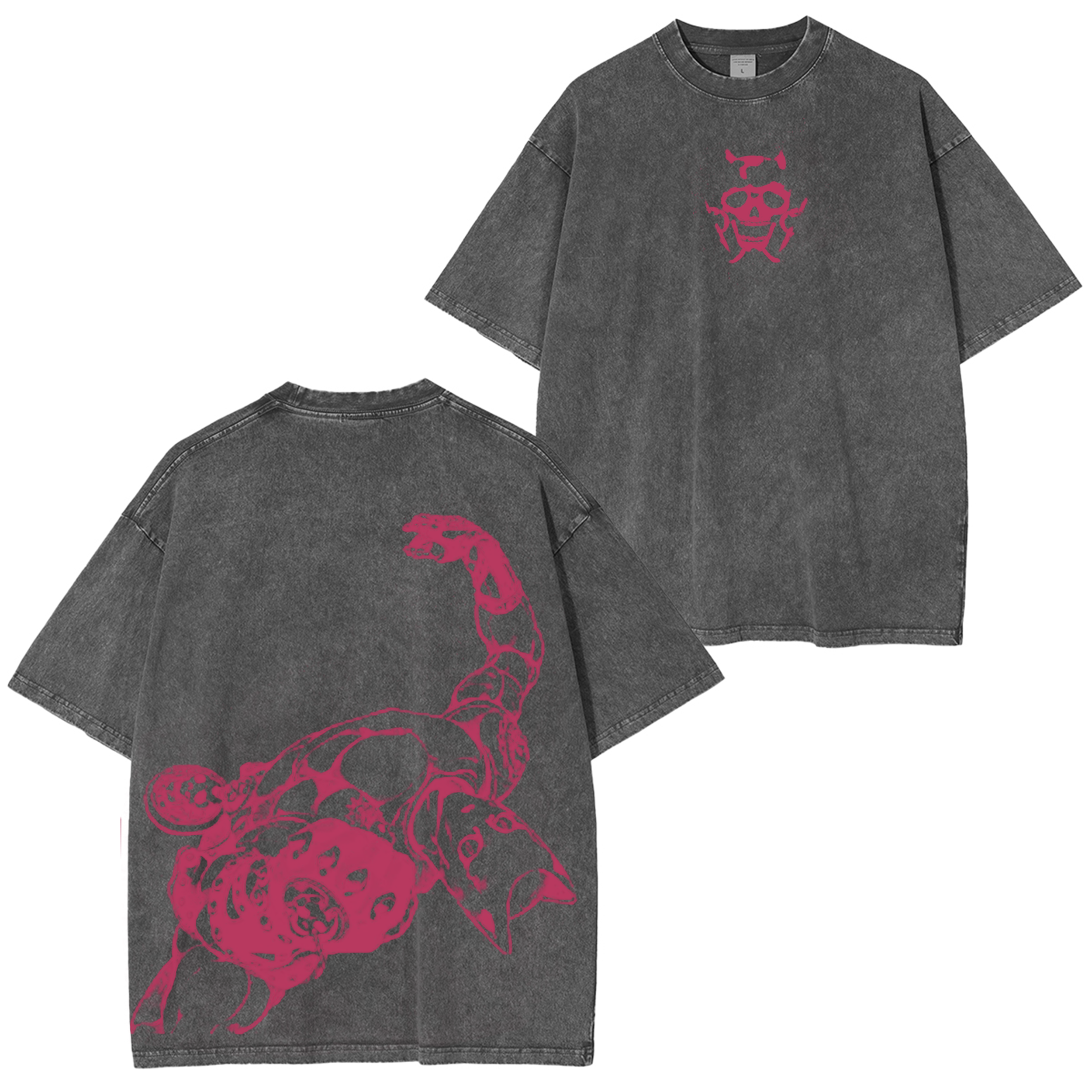 Jojo's Bizarre Adventure Killer Queen Vintage Unisex Washed T-Shirt