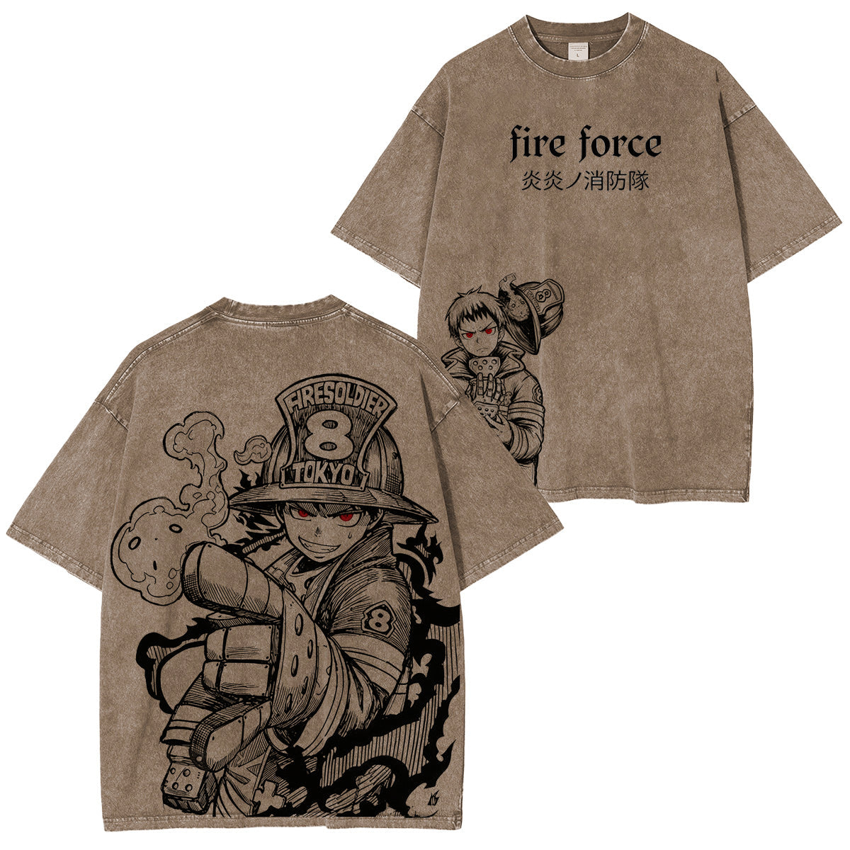 Fire Force: Shinra Kusakabe Vintage washed T-shirt/Crewneck/Hoodie