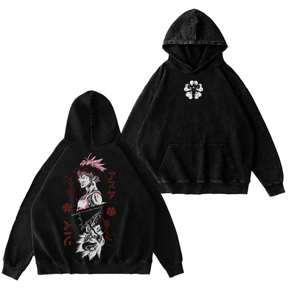Black Clover Vintage Washed T-shirt/Crewneck/Hoodie