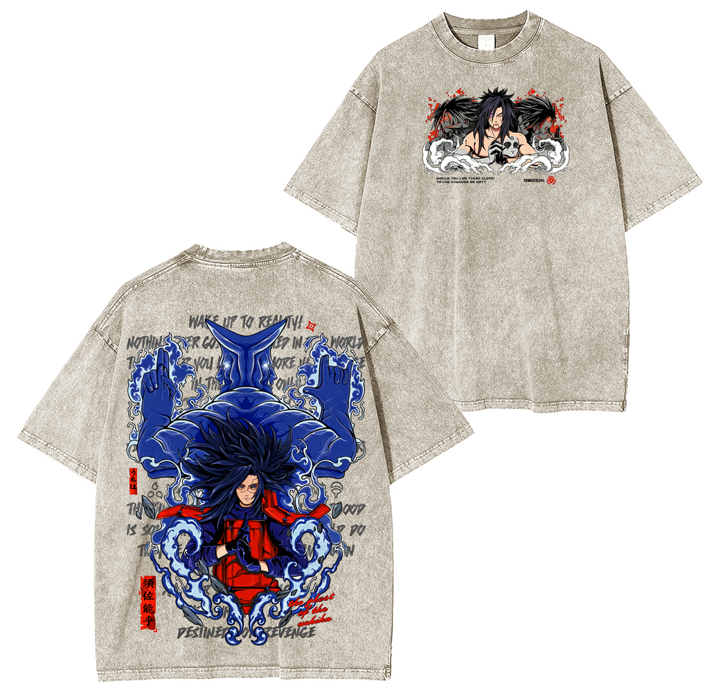 Uchiha madara Anime Washed T-shirt/Crewneck/Hoodie