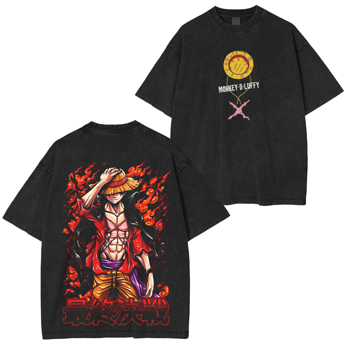 Monkey D. Luffy-One Piece Vintage Washed T-shirt/Crewneck/Hoodie