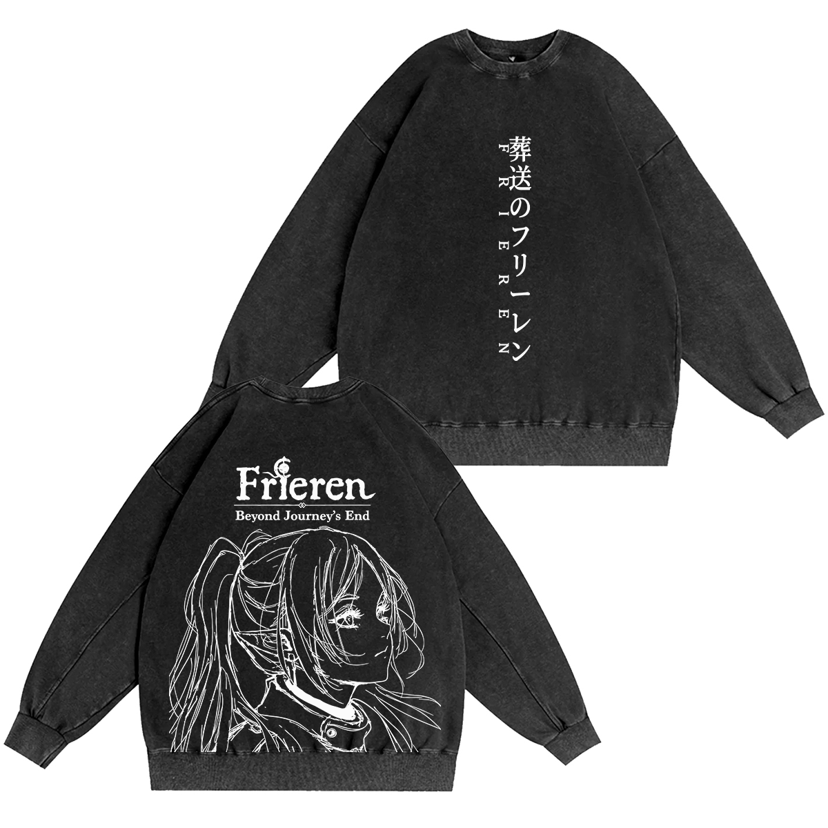 Frieren: Beyond Journey's End Anim Washed T-shirt/Crewneck/Hoodie