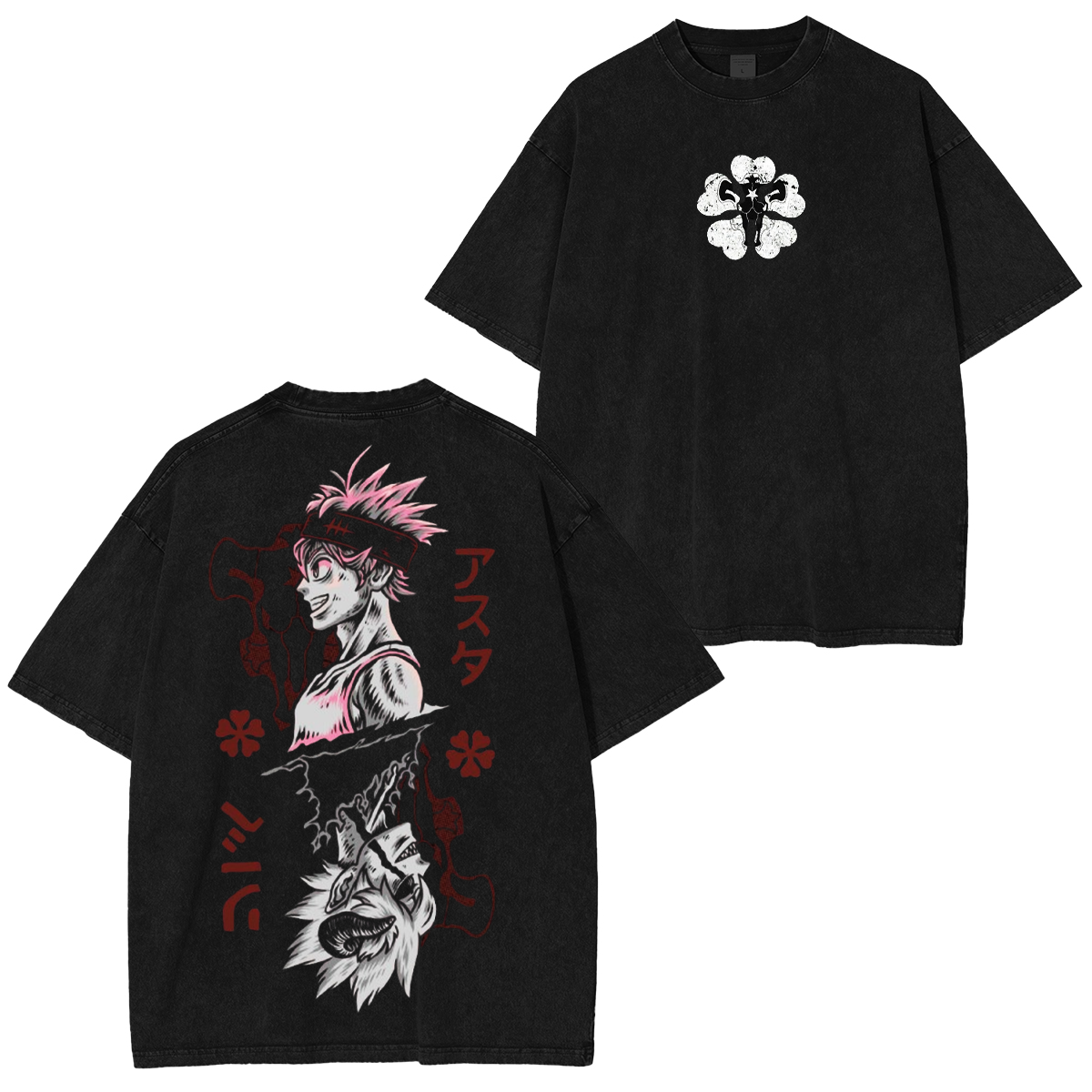 Black Clover Vintage Washed T-shirt/Crewneck/Hoodie