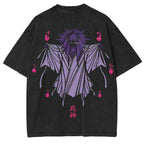Limited Edition Death Reaper Seal Uzumaki Naruto Anime Double Printed Oversize Lightweight Acid Washed Tee