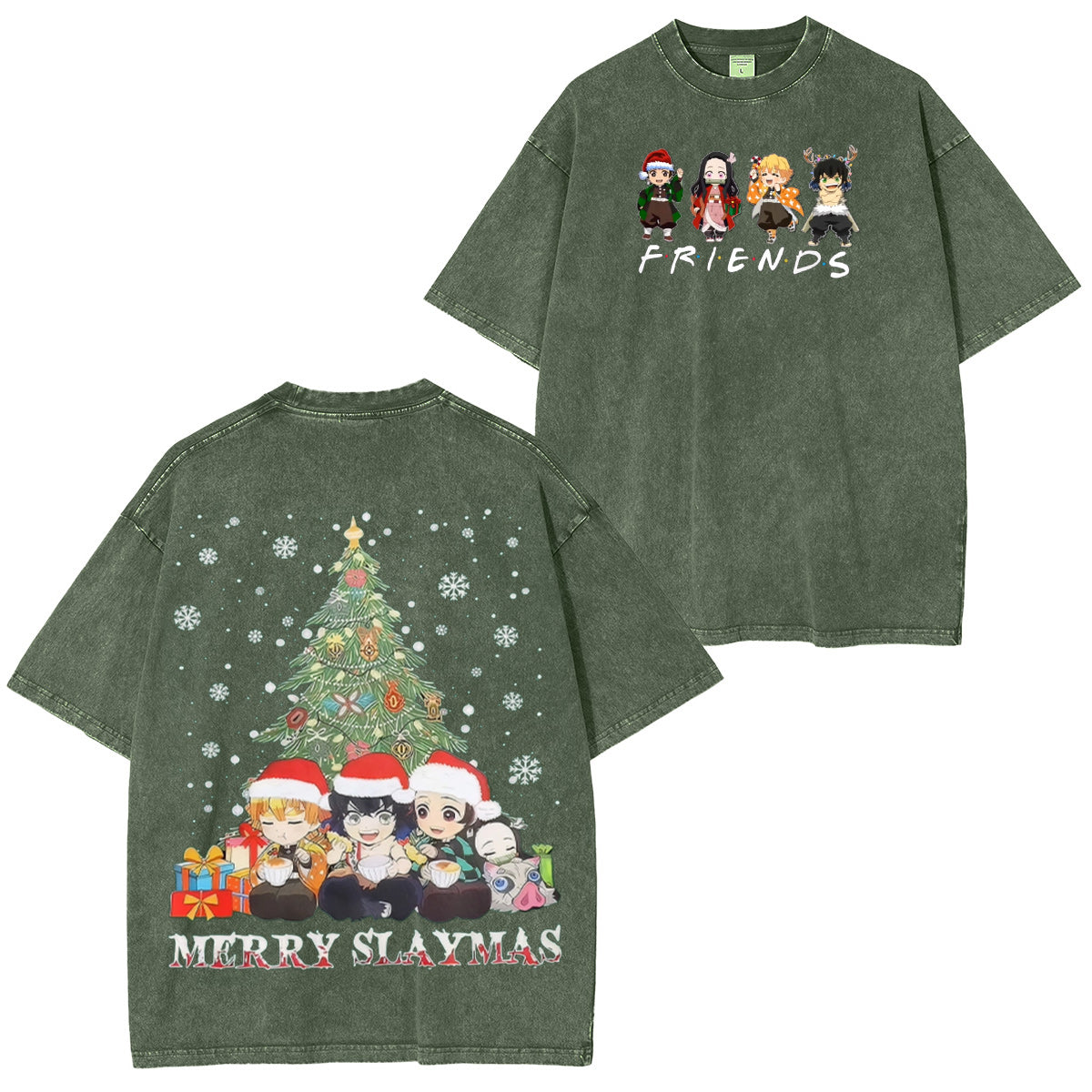 Demon Slayer Friends Vintage Washed T-shirt/Crewneck/Hoodie