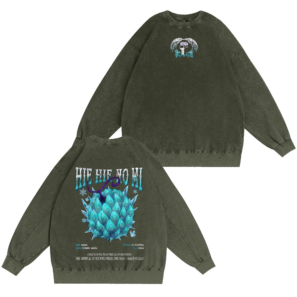 Hie Hie no Mi One Piece Vintage Washed T-shirt/Crewneck/Hoodie