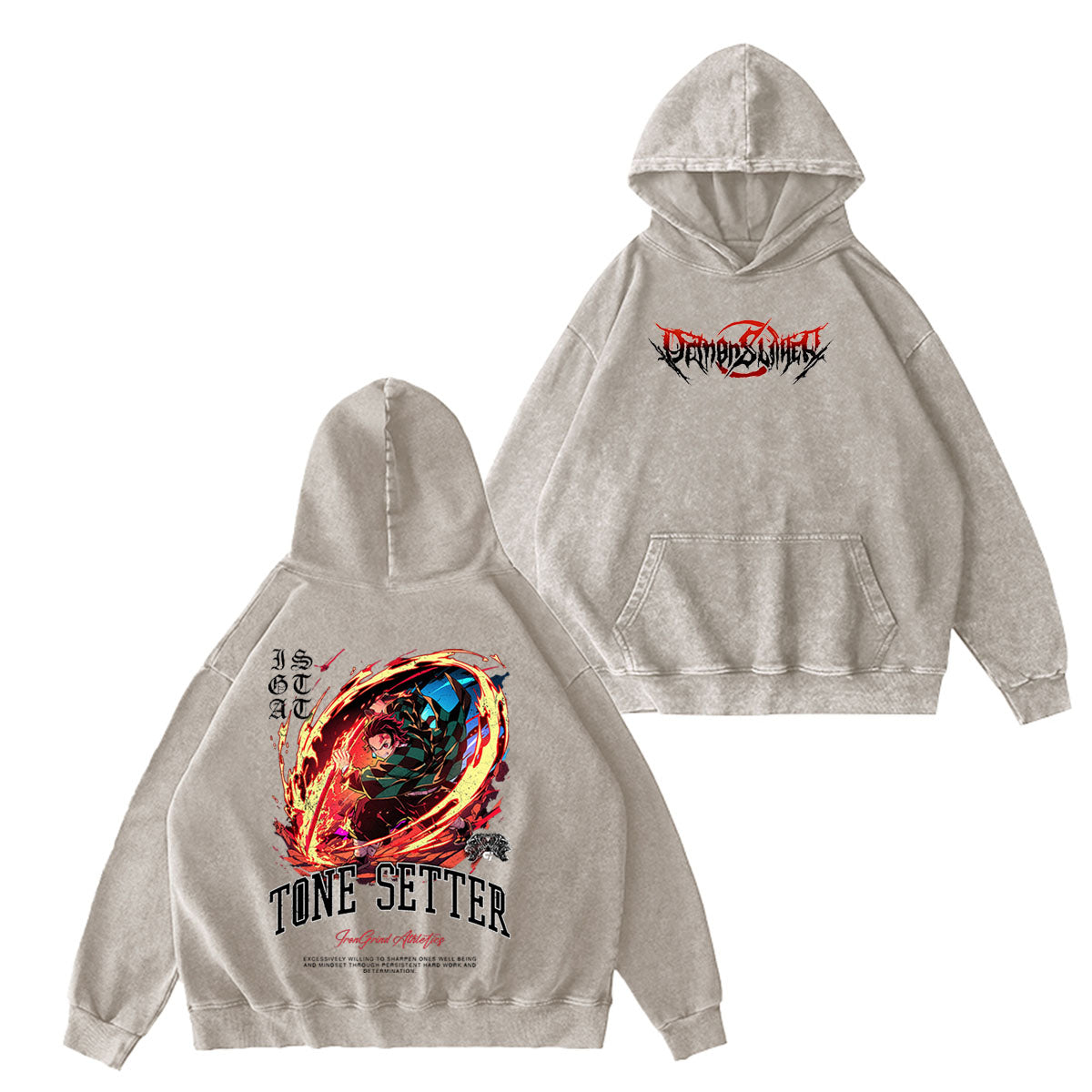 Anime Movie Demon Slayer Vintage Washed T-shirt/Crewneck/Hoodie