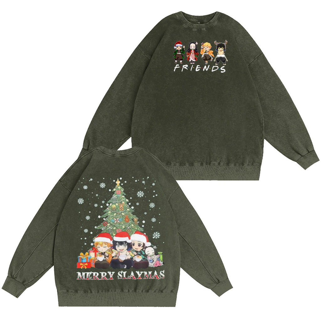 Demon Slayer Friends Vintage Washed T-shirt/Crewneck/Hoodie