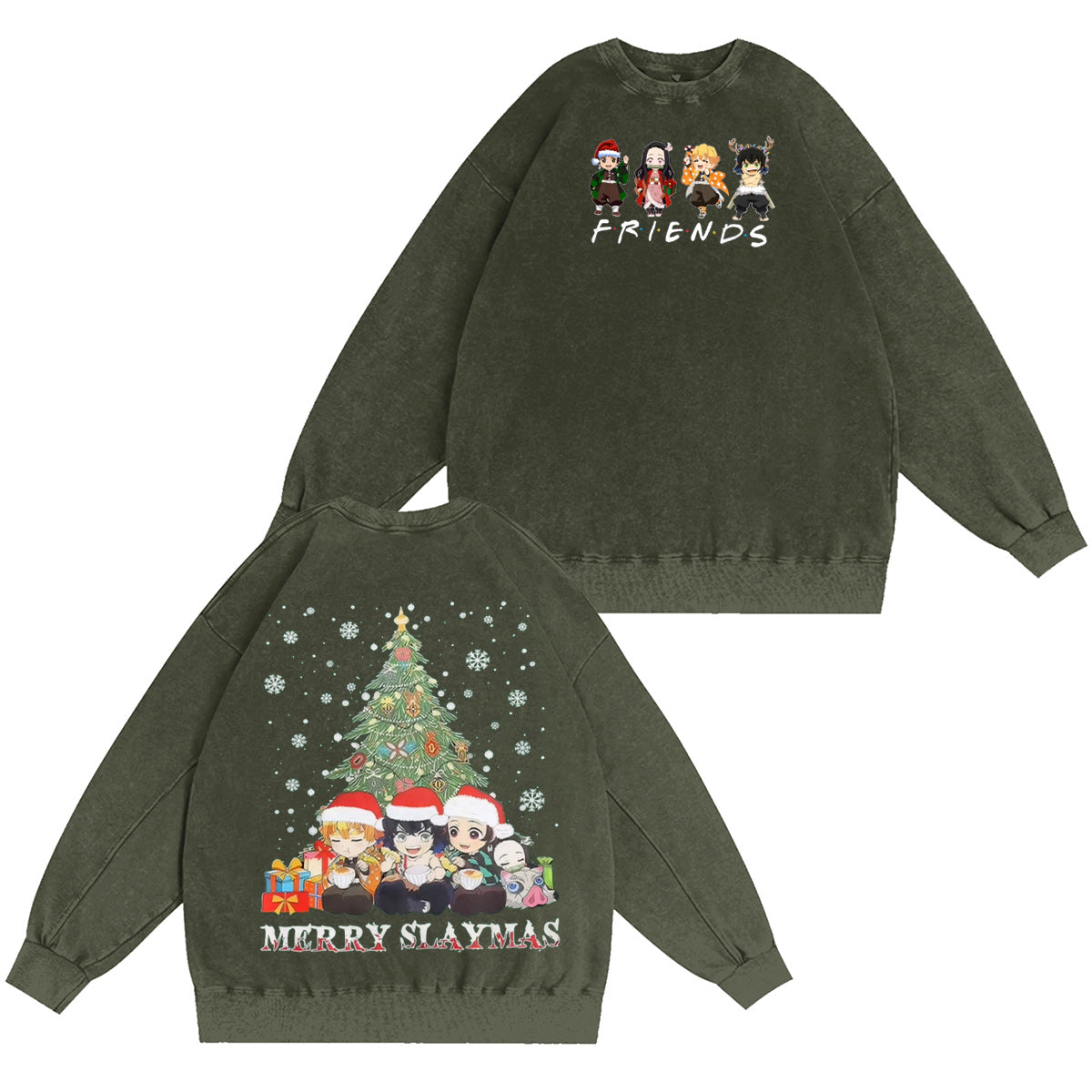 Demon Slayer Friends Vintage Washed T-shirt/Crewneck/Hoodie