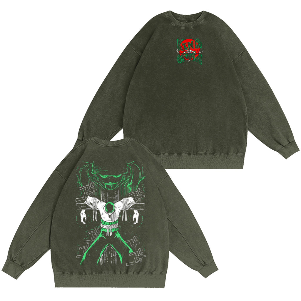 Roronoa Zoro One Piece Washed T-shirt/Crewneck/Hoodie