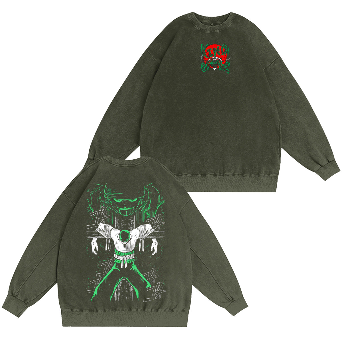 Roronoa Zoro One Piece Washed T-shirt/Crewneck/Hoodie