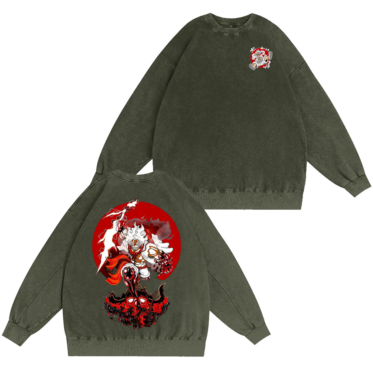 Luffy Gear 5 One Piece Washed T-shirt/Crewneck/Hoodie