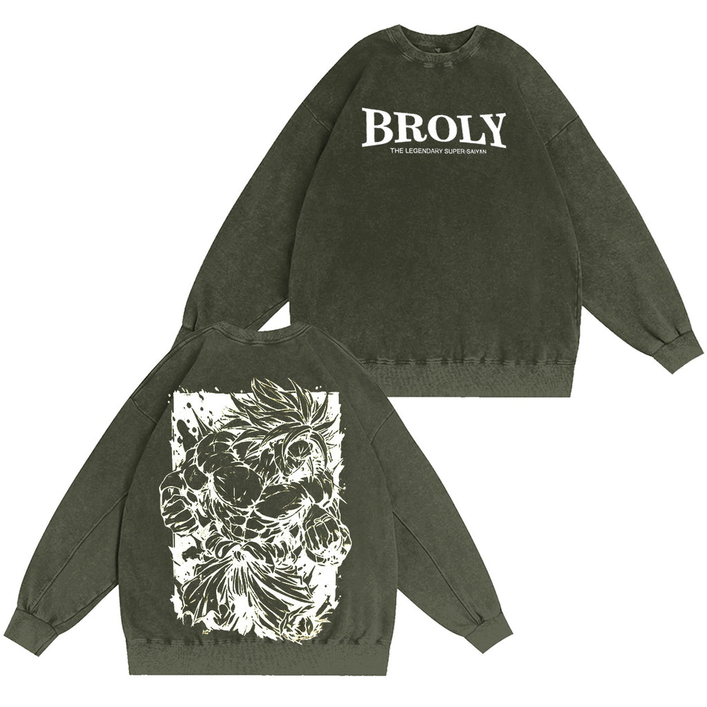 DRAGON BALL�?Broli Vintage washed T-shirt/Crewneck/Hoodie