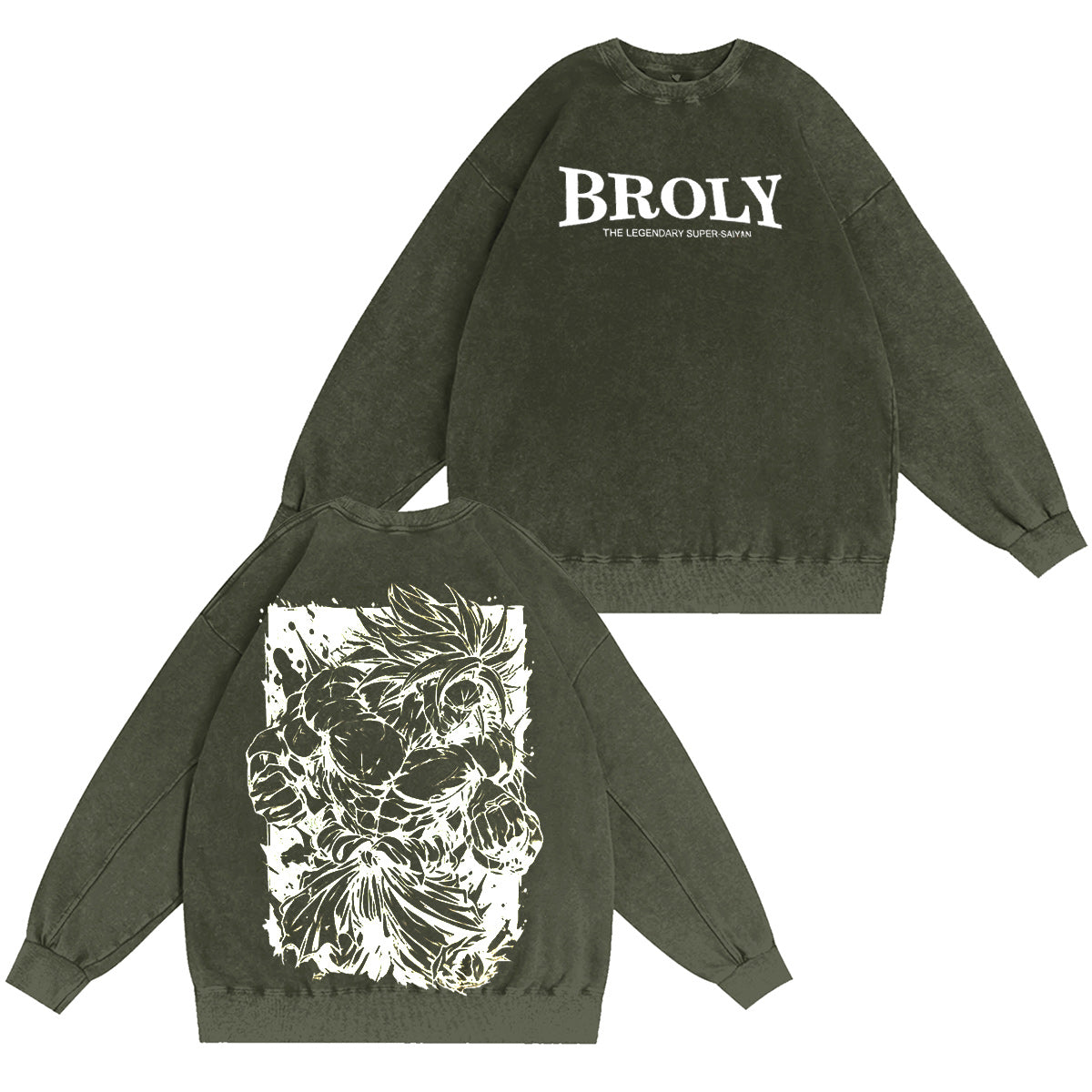 DRAGON BALL�?Broli Vintage washed T-shirt/Crewneck/Hoodie