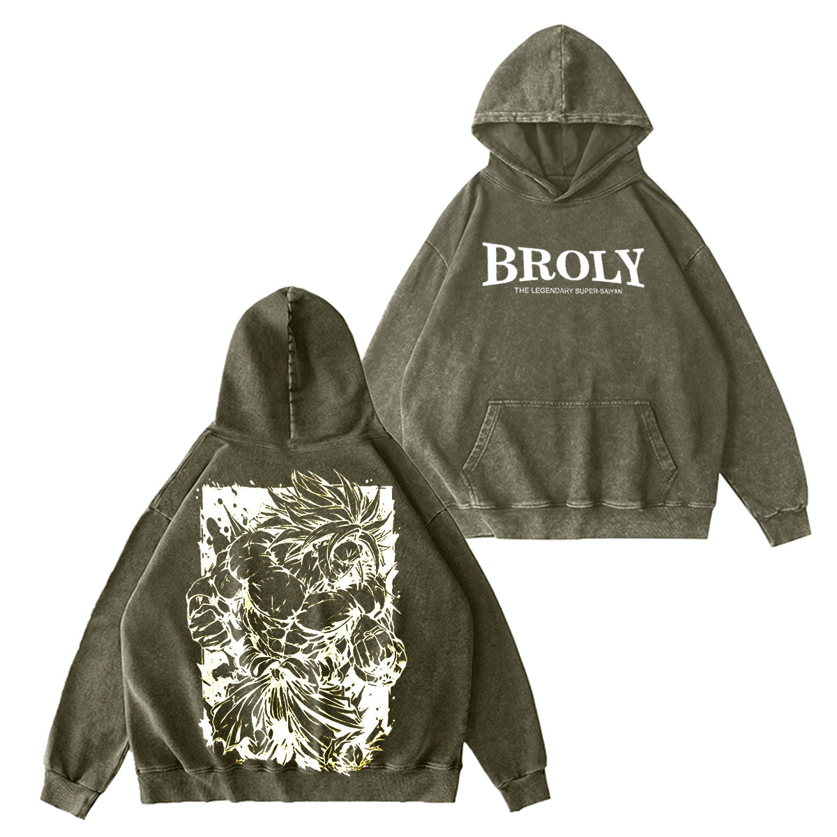 DRAGON BALL�?Broli Vintage washed T-shirt/Crewneck/Hoodie
