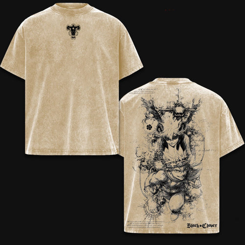 Asta x Black Bulls Black Clover Anime Washed T-shirt/Crewneck/Hoodie